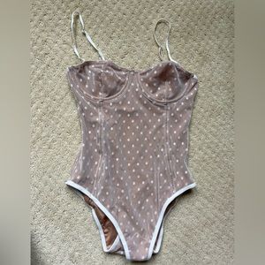 white mesh bodysuit